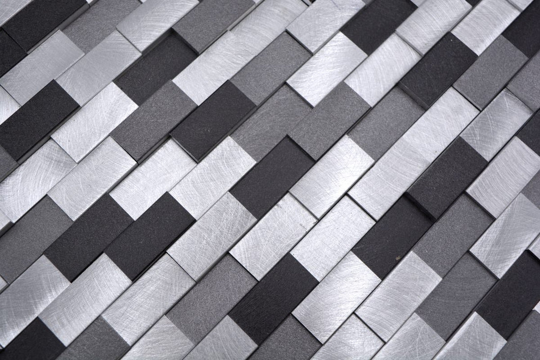 Brickbond Chequered Aluminum Mosaic Tile