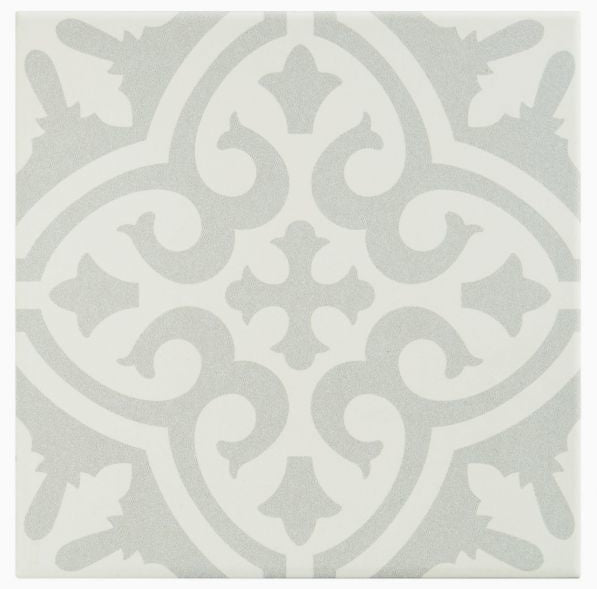 Victorian Soft Grey Pattern Tile - Luxury Tiles UK