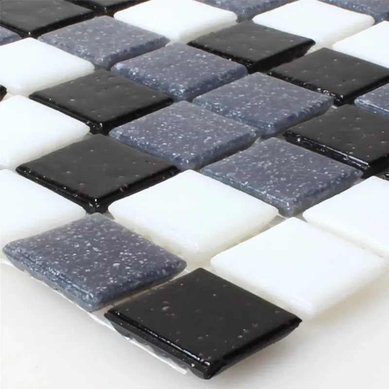 Mixed glass mosaic tile