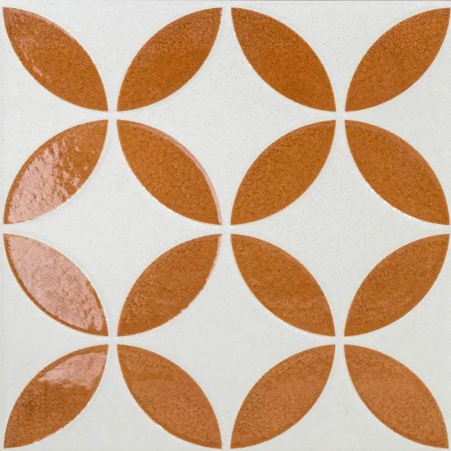 orange pattern tile
