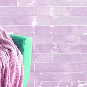 Bora Bora Ceramic Pink Metro Wall Tiles 75x300 mm