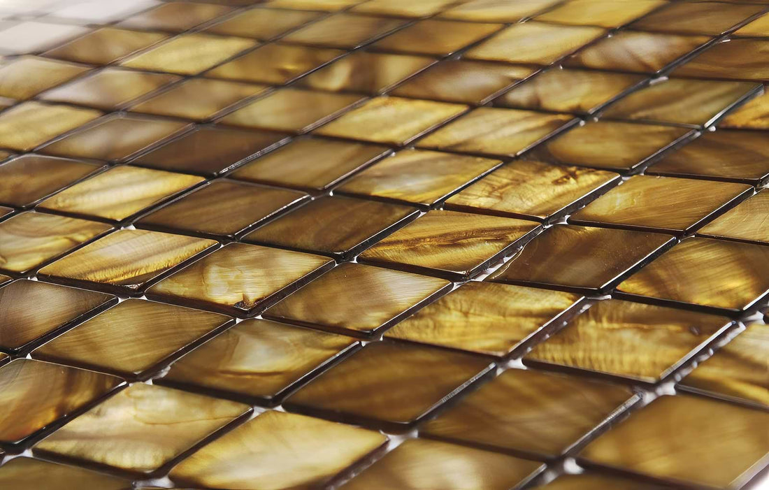 bronze pearl mosaic tile