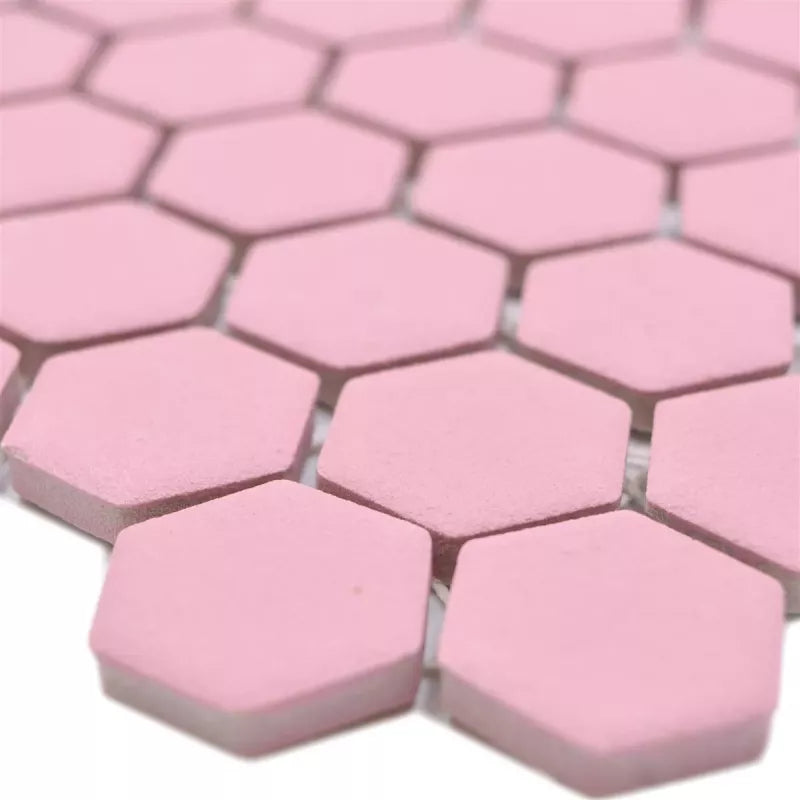 pink mosaic tiles