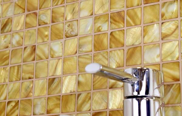 Gold 25mm Square Mosaic By Luxury Tiles