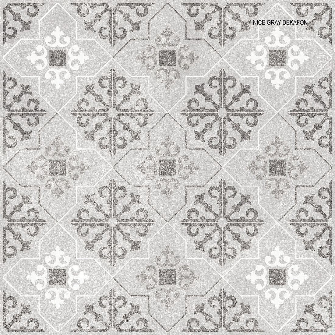 Florence Grey Vintage Pattern Decor Porcelain Tiles