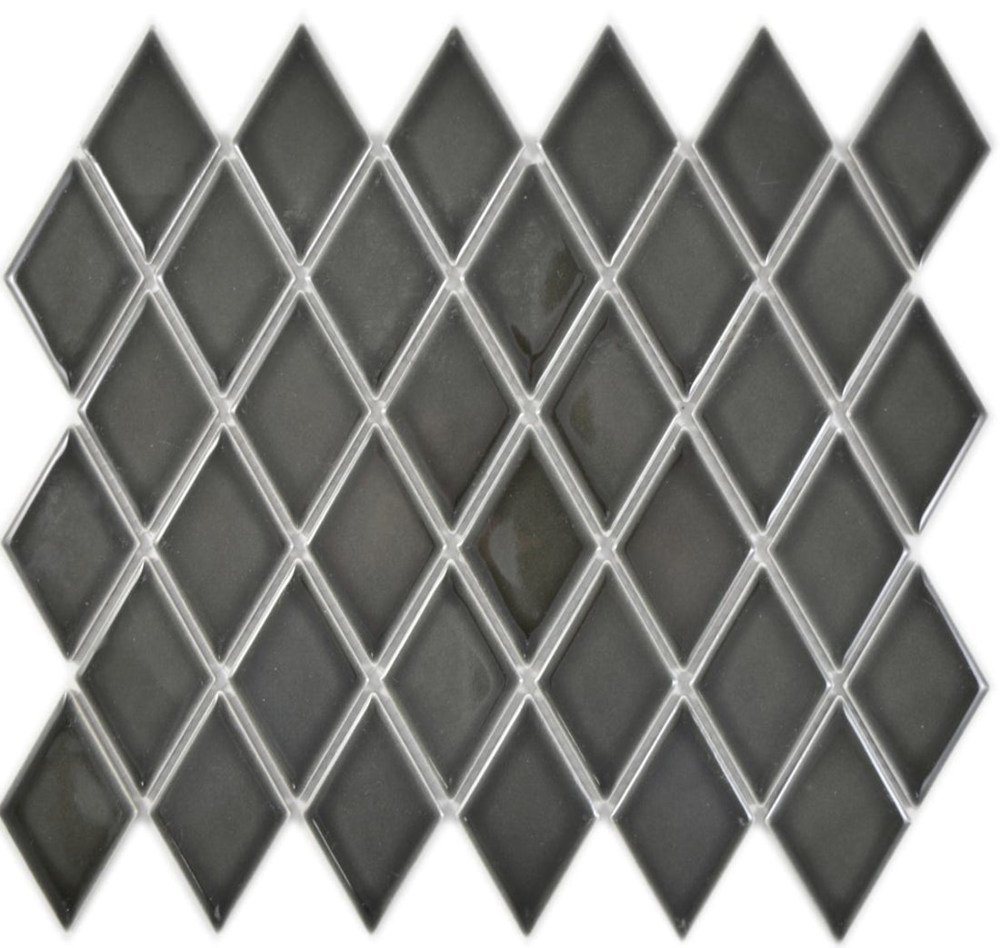Geometric Rhombus Black Diamond Mosaic
