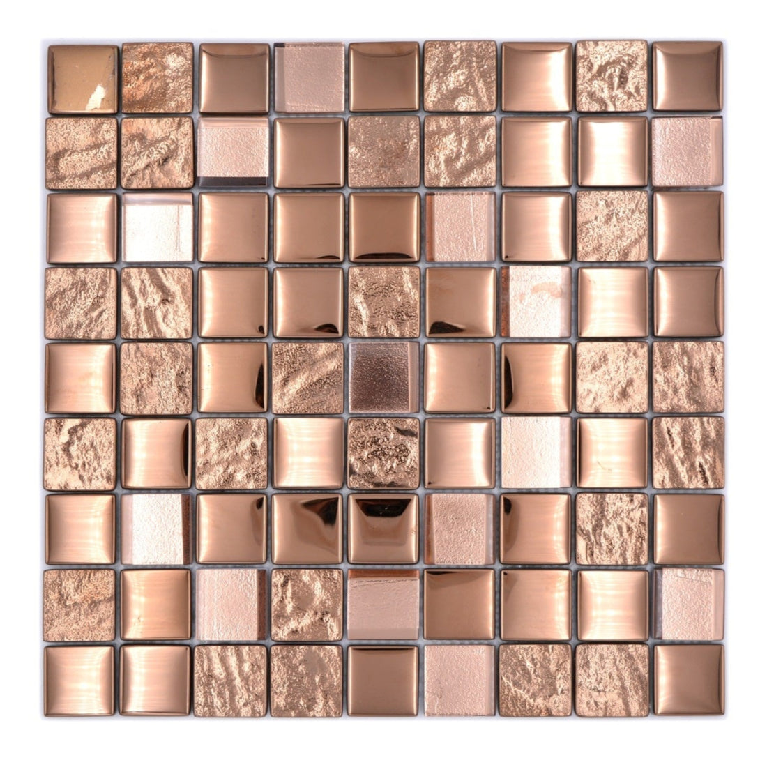 Glass Mosaic Tiles Midland Copper 300x300mm