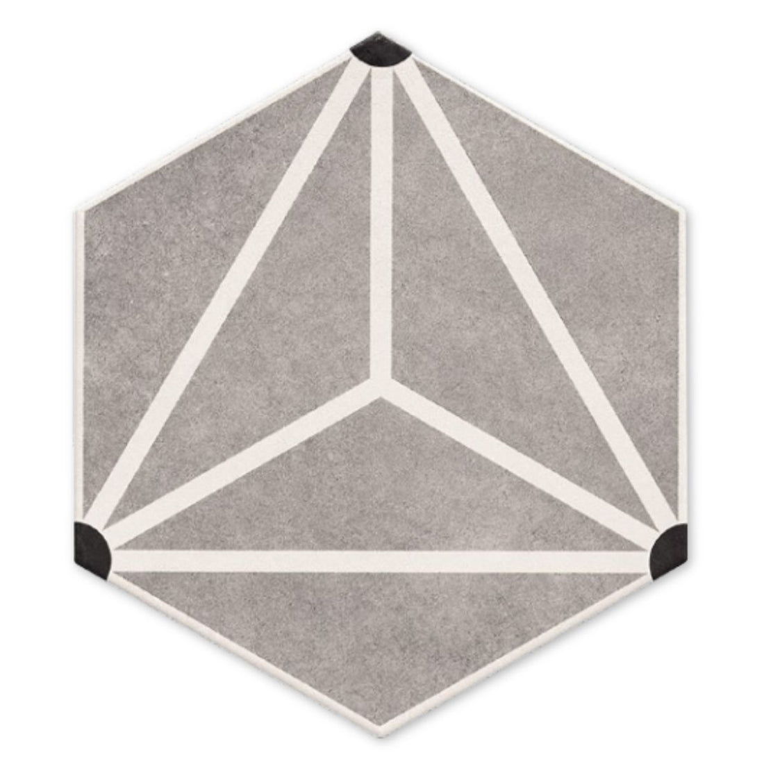Lilly Pad Star Grey Hexagon Walls and Floors Tile