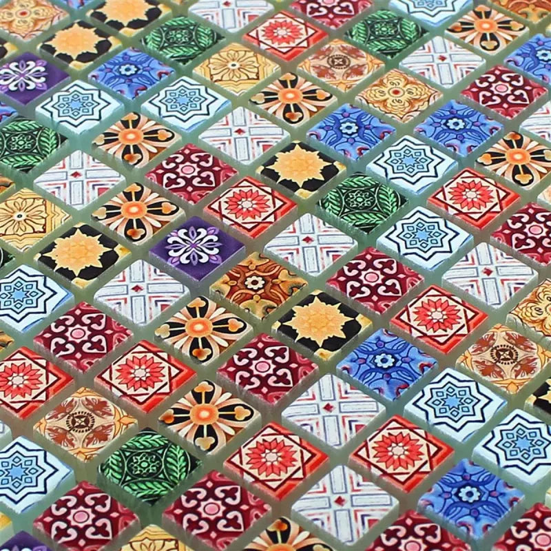 Multicolour glass mosaic