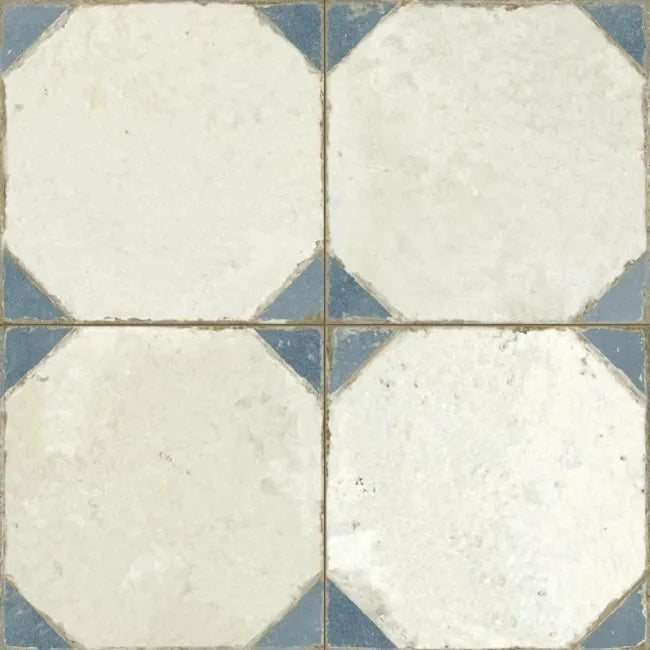 Blue pattern tiles