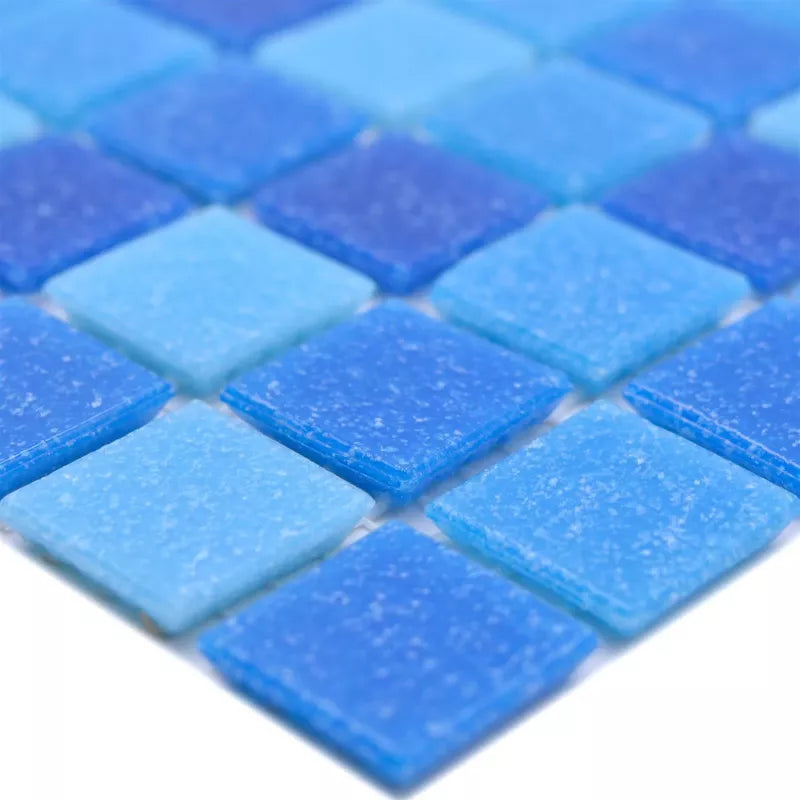 Pixel Pool Blue Dark Blend Mosaic Tiles 20x20 swimming