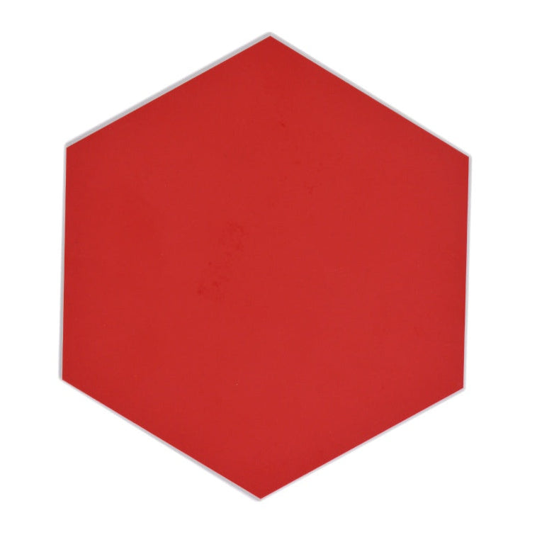 red hexagon tile