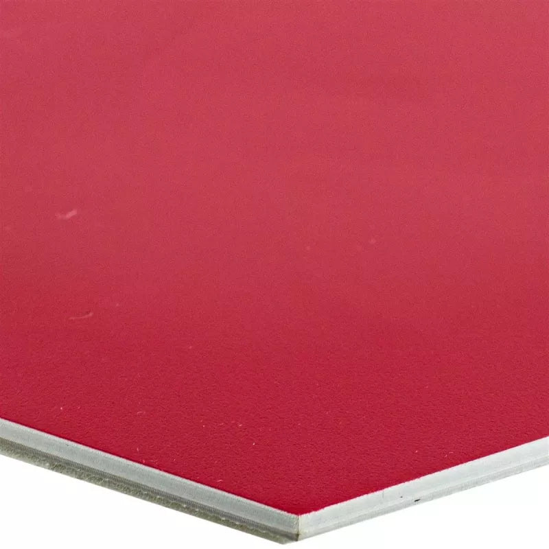 Corner edge red hexagon tile