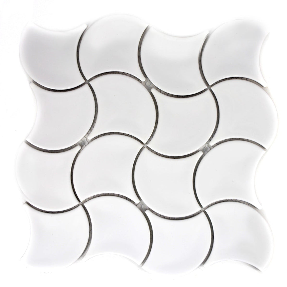 white fan mosaic