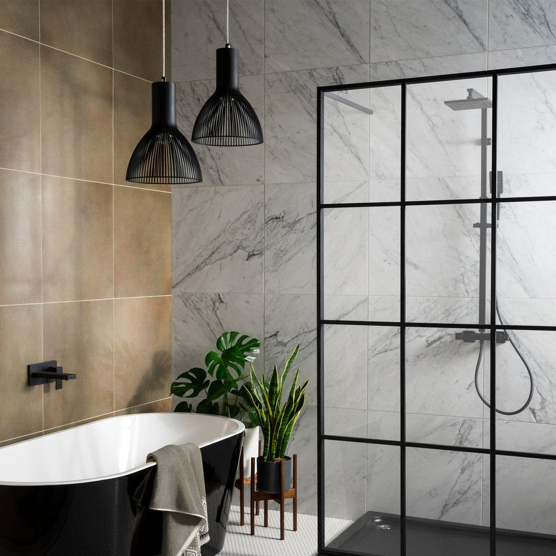 white marble tile - luxury tiles uk