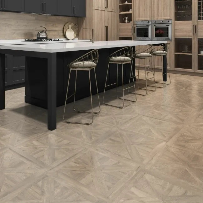 Westminster Parquet Greige Wood Effect Matt Floor Tiles