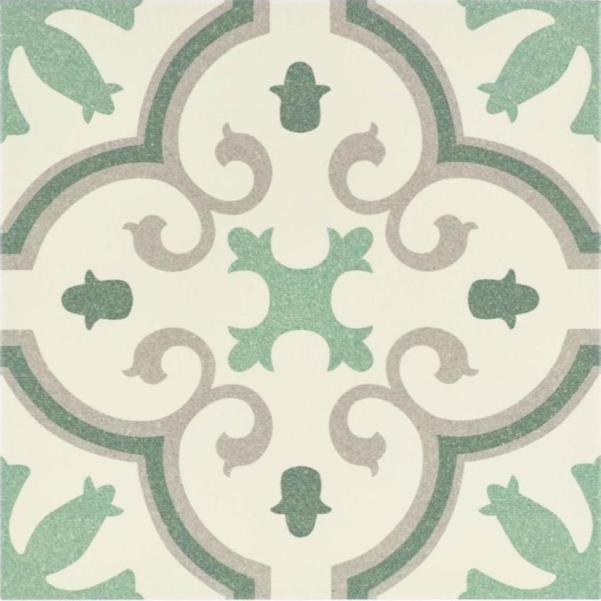 Wiltshire Green Pattern Floor and Wall Tile - Luxury Tiles UK