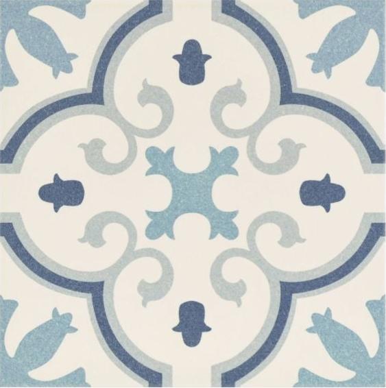 Wiltshire Blue Pattern Floor and Wall Tile - Luxury Tiles UK