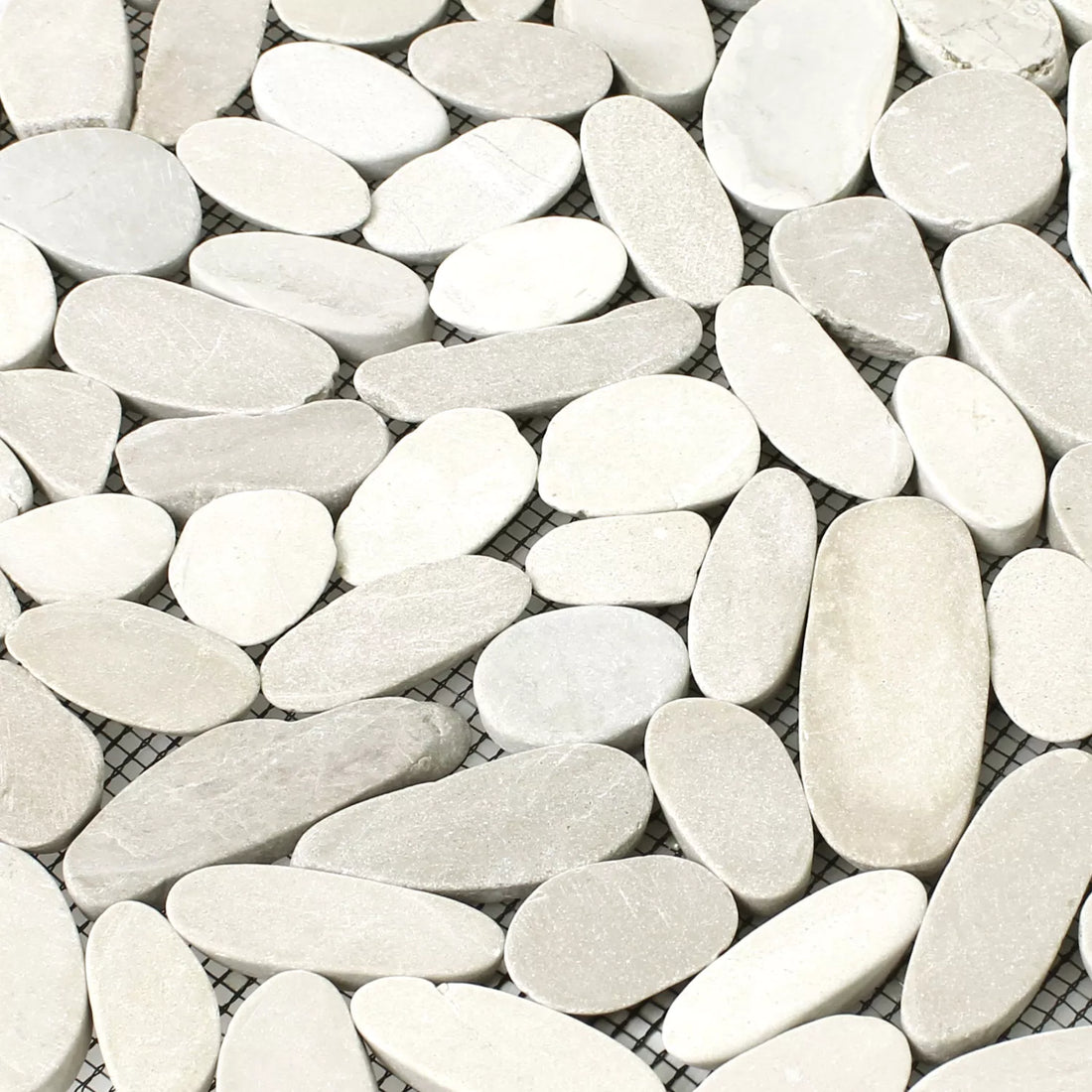 mosaic tile white pebble