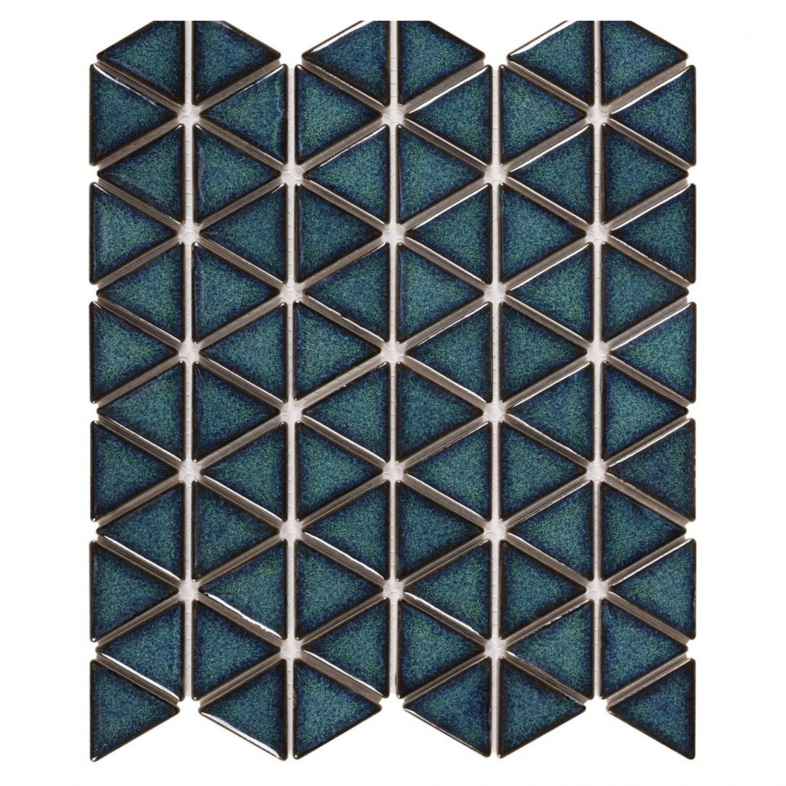 Geometric Triangle Green Mosaic Tile