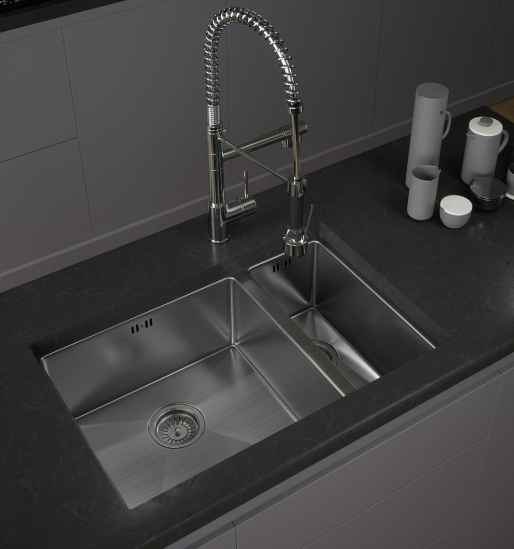 Elite 1.5 Bowl Steel Kitchen Sink - Luxury Tiles UK