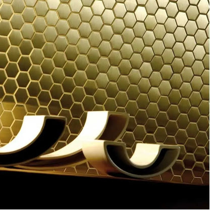 Golden Honey Hive Hexagon Mosaic Tile Luxury Tiles UK