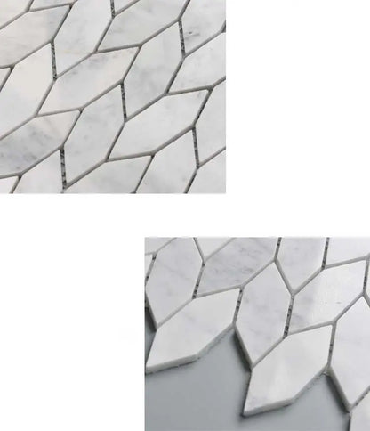 Marble Feather Mosaic Floor &amp; Wall Tile Luxury Tiles UK