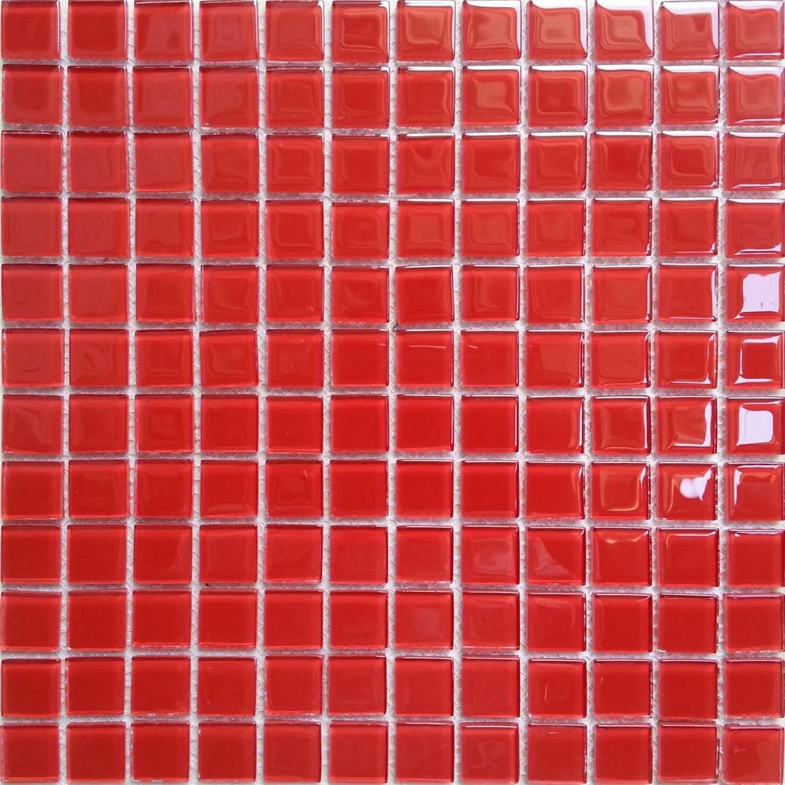 Red Glass Mosaic Tile 300x300mm