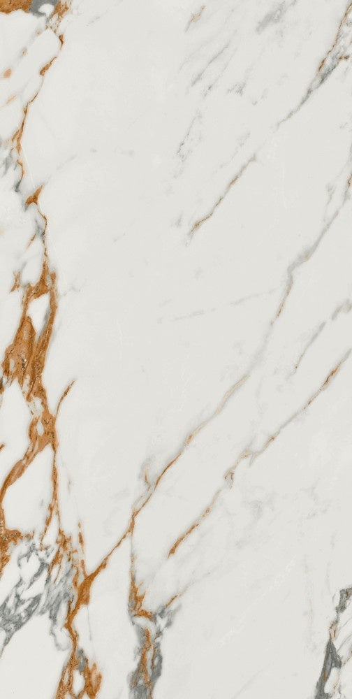 Milan Gold High Polish 600x1200mm Marble Effect Tile - Luxury Tiles UK