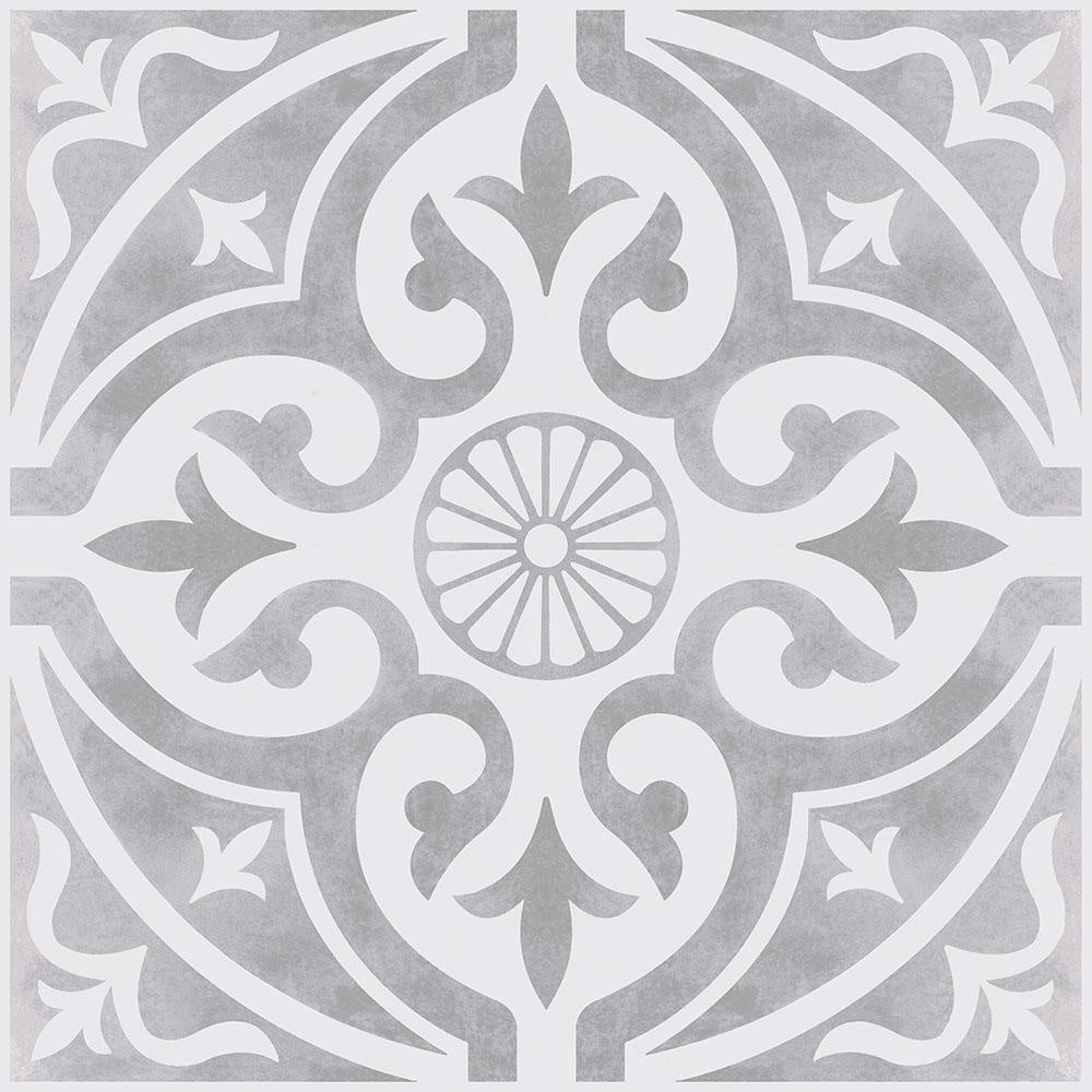 Kingsbridge Silver Patterned Wall and Floor Tiles - 330 x 330mm - Luxury Tiles UK