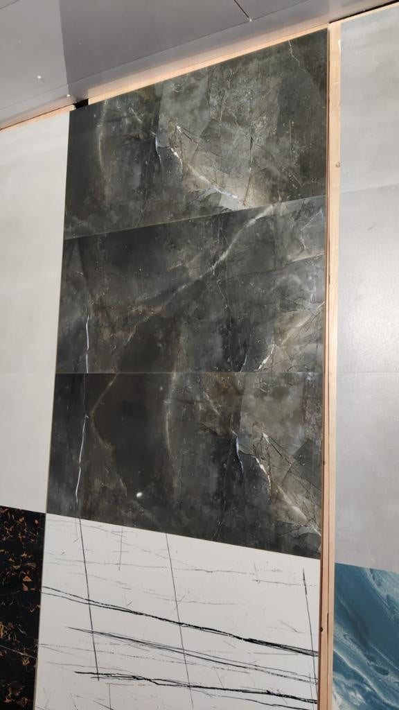 Galaxy Grey Marble Effect 600x300mm Floor and Wall Tile - Luxury Tiles UK