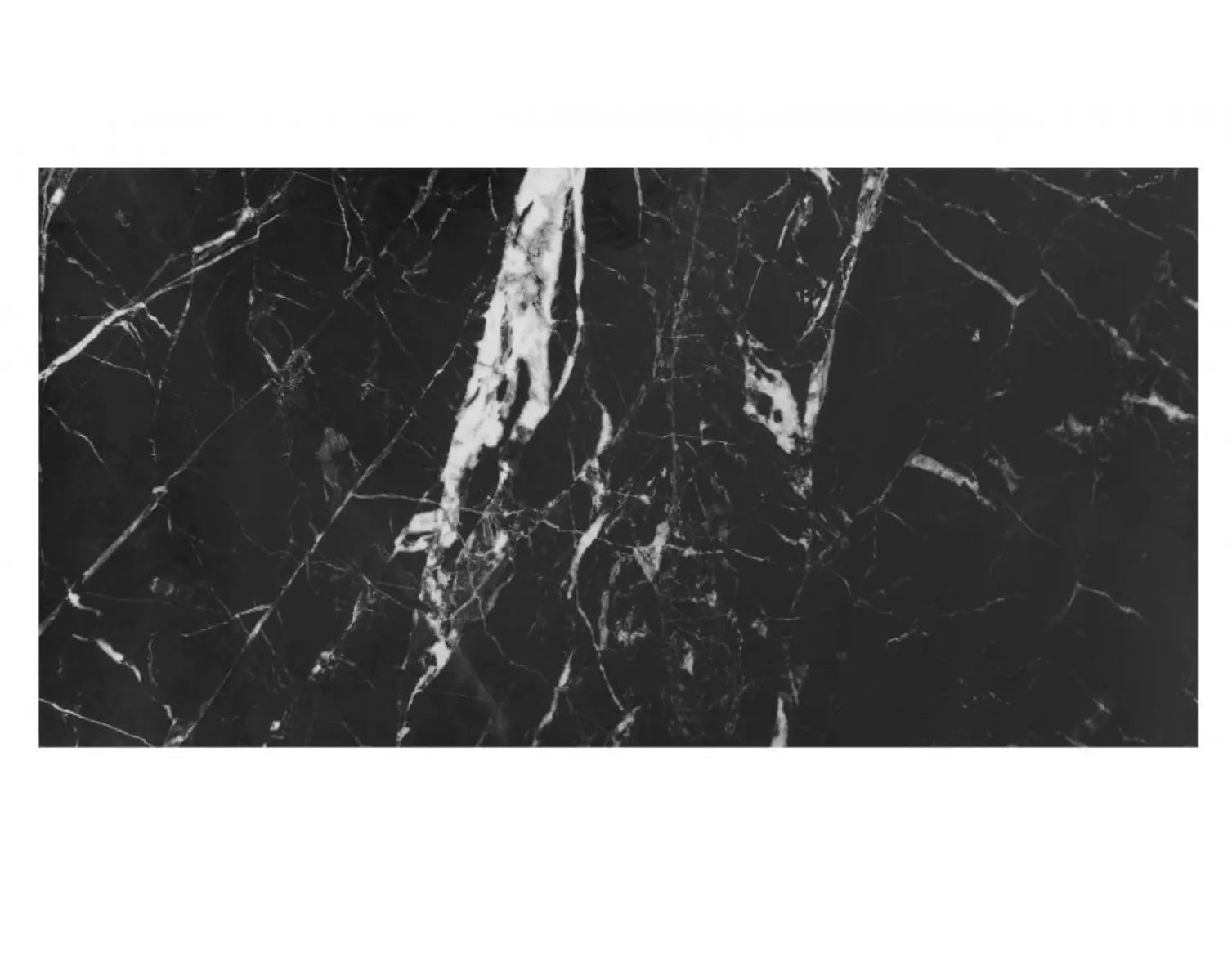 White Gold & Jet Black Marble Effect 600x300mm Wall Tile Luxury Tiles