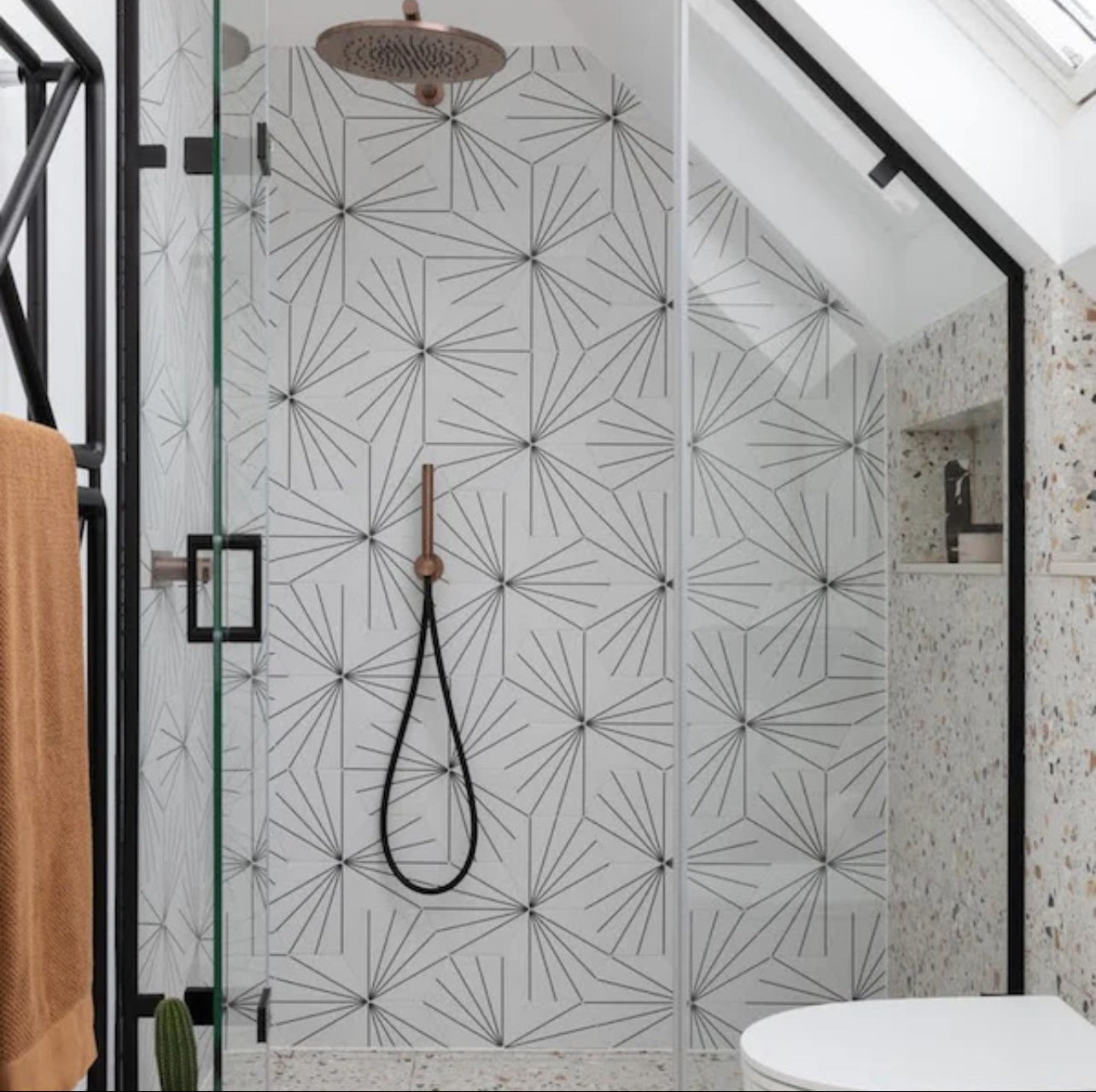 Lily Pad Bianco Hexagon Floor and wall Tile - Luxury Tiles UK