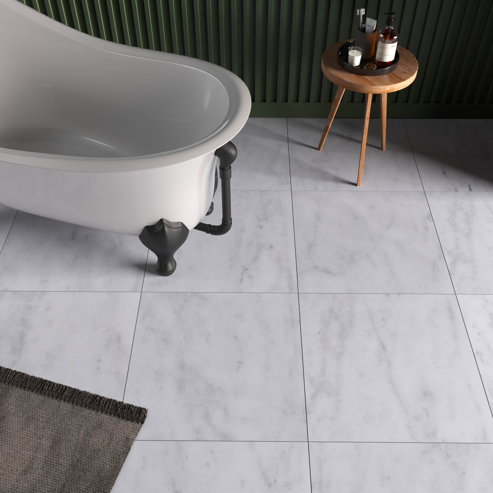 Tuscany Bianca Marble  Honed 30x30cm Floor and Wall Tile - Luxury Tiles UK