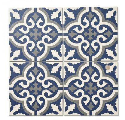 Manor House Blue Pattern Floor and Wall Tile