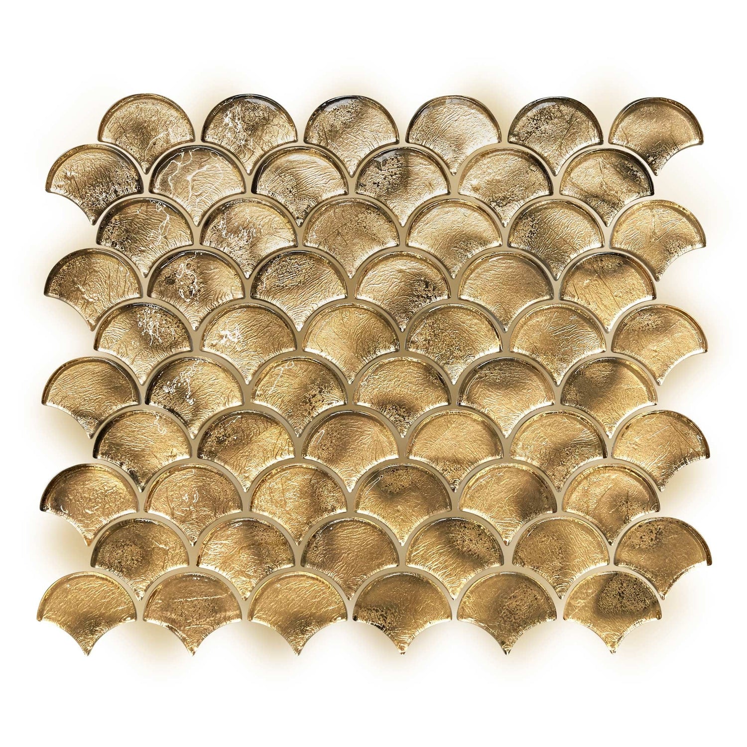 Scallop Gold Shell Mosaic Tile – Luxury Tiles UK