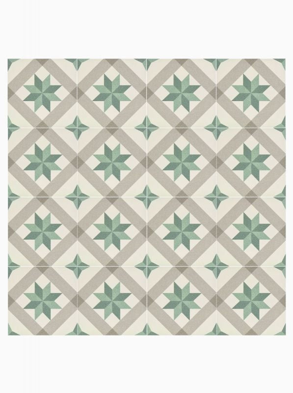 Yorkshire Green Pattern Floor and Wall Tile - Luxury Tiles UK