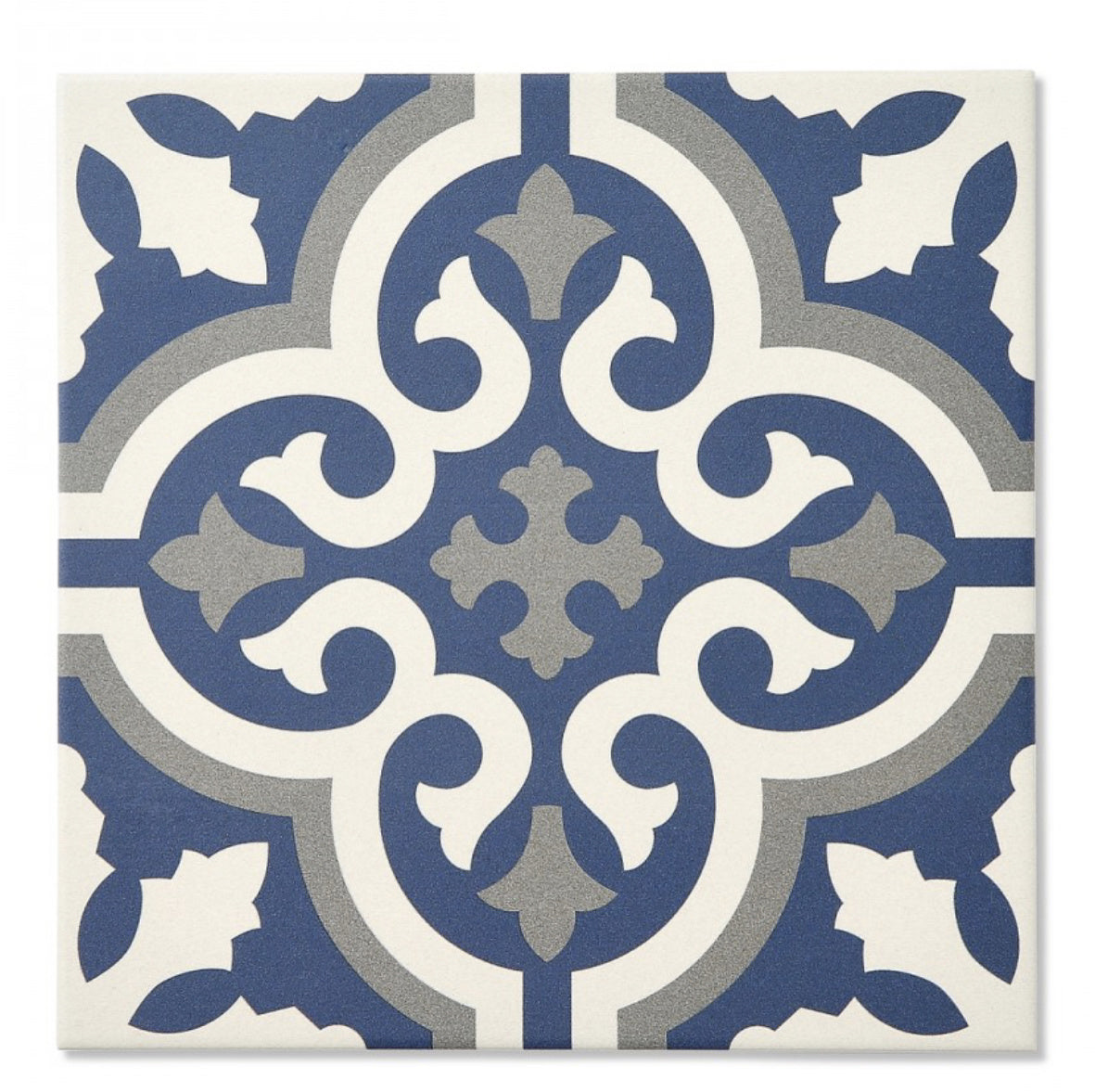 Manor House Blue Pattern Floor and Wall Tile - Luxury Tiles UK