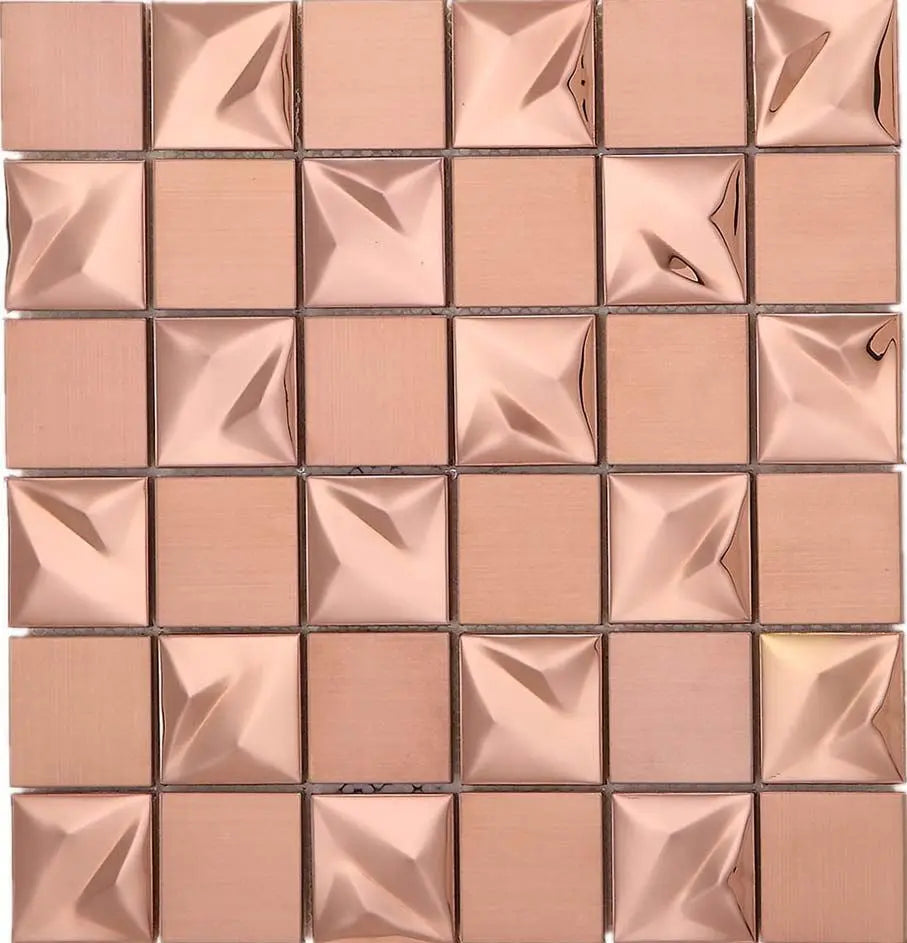 Copper Metallica Stainless steel Mosaic Tile Luxury Tiles