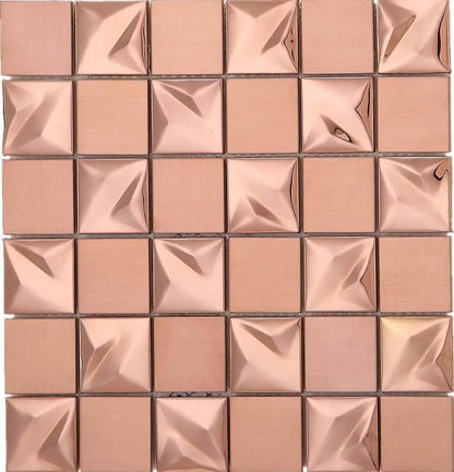 Copper Metallica Stainless steel Mosaic Tile Luxury Tiles