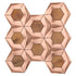 Brushed Gold Hexagon Mosaic Tile Luxury Tiles