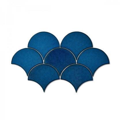 Fish scale Royal Blue Decor Wall Tile