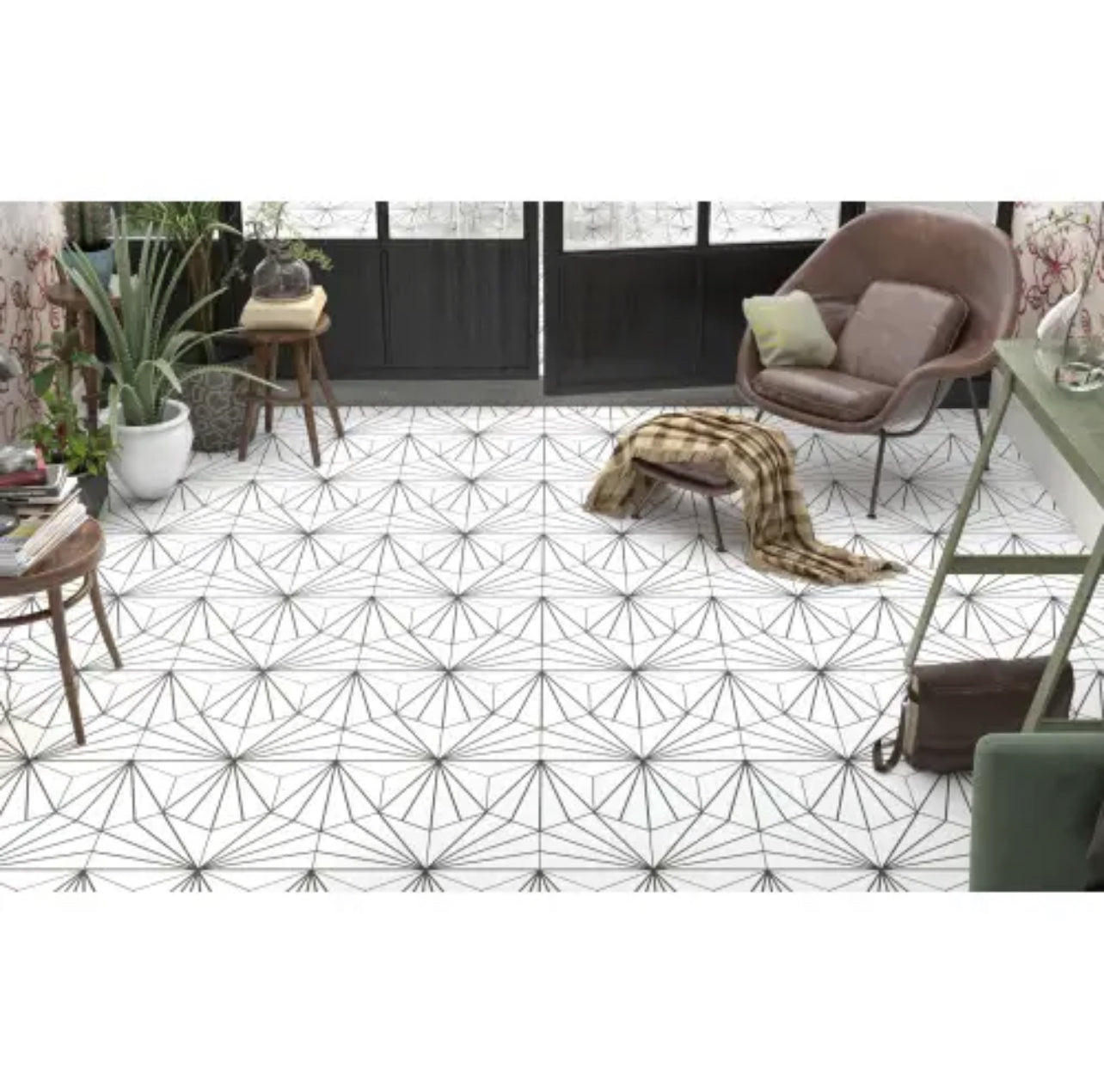 Lily Pad Bianco Hexagon Floor and wall Tile - Luxury Tiles UK