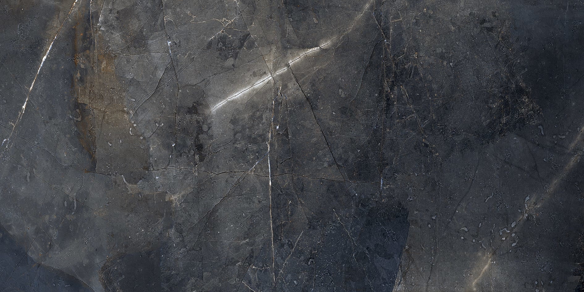 Galaxy Grey Marble Effect 1200x600mm Floor and Wall Tile - | Black Gloss Porcelain Tile - Luxury Tiles UK