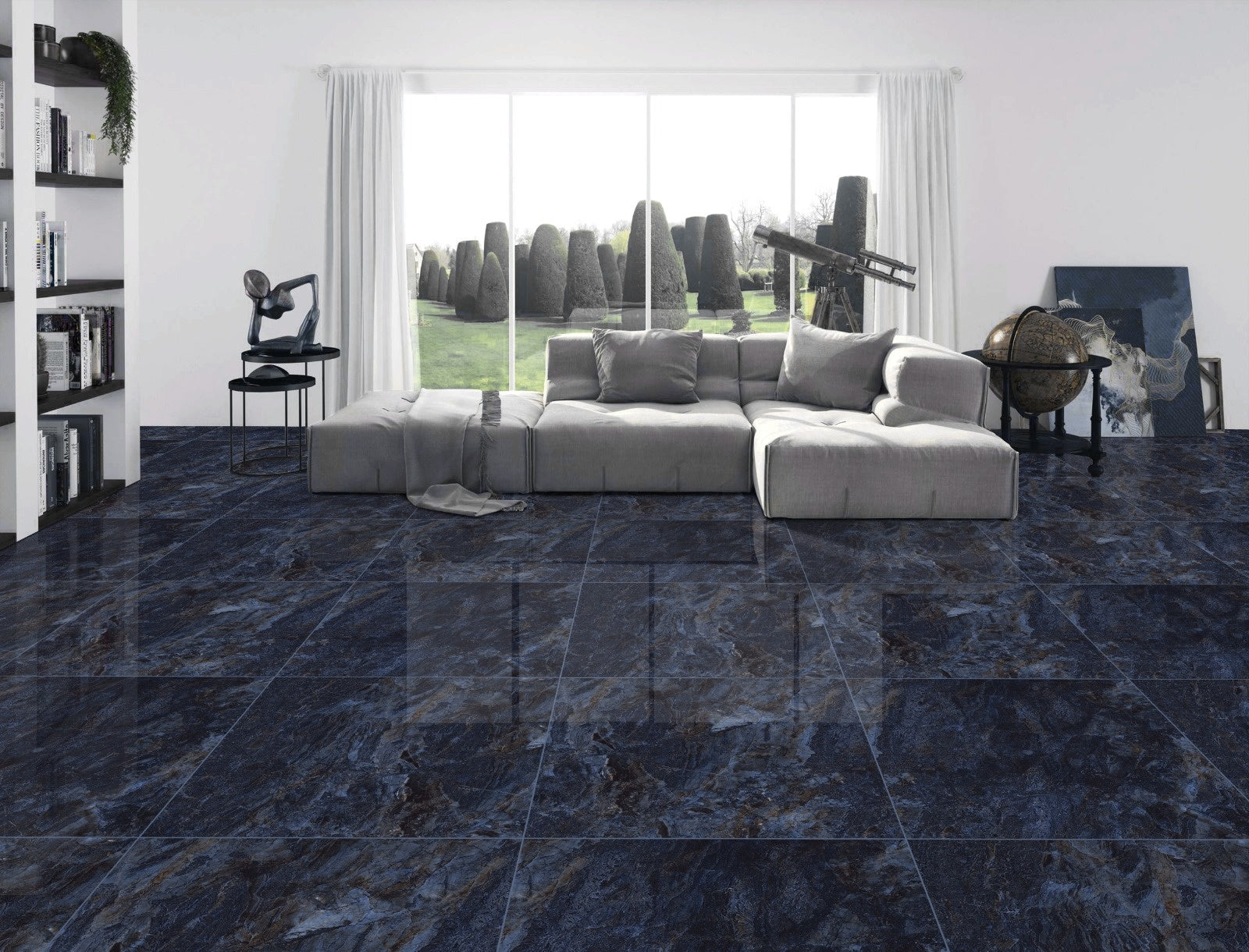 Venetian Blue Floor and wall Tile 60x60cm - Luxury Tiles UK