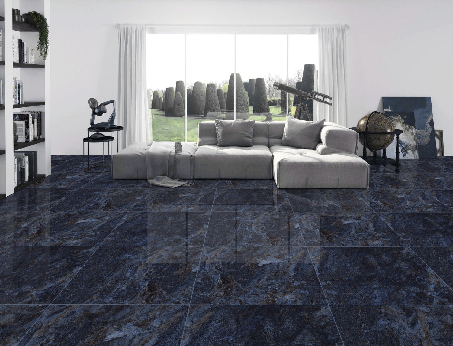 Venetian Blue Floor and wall Tile 60x60cm