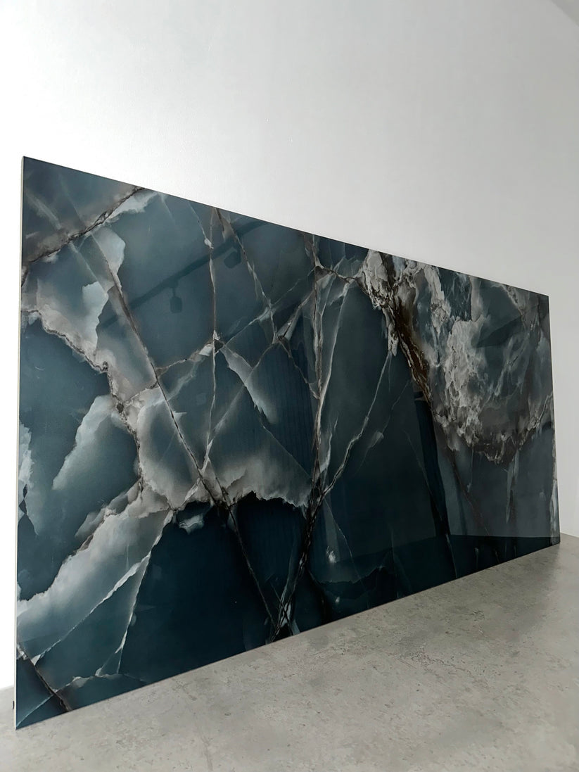 Onyx Indigo Polished Wall and Floor Tile 600x1200 mm  - - Luxury Tiles UK