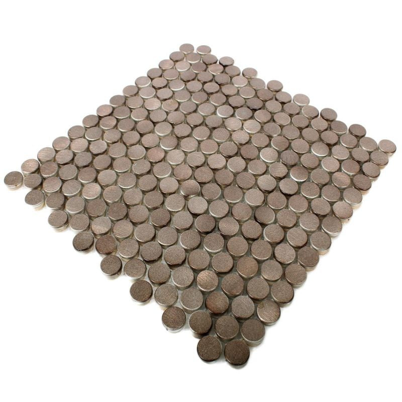 Mosaic Tiles Aluminium Metal Phantom Button Bronze