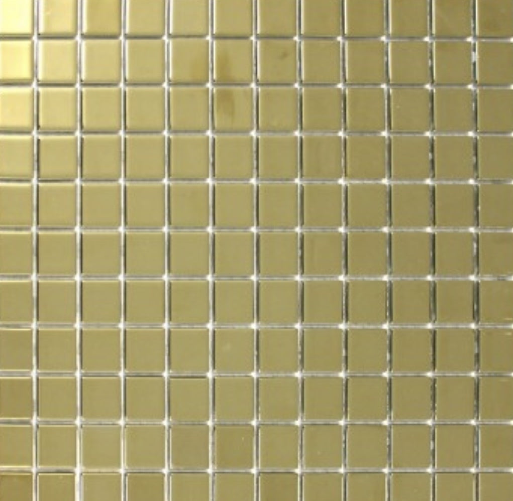 Mosaic Tiles Glass Gold Uni - Luxury Tiles UK