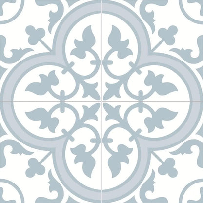 Charter Powder Blue classic pattern wall and floor tile